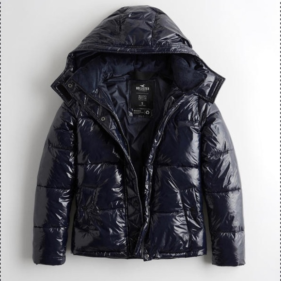 Hollister Jackets & Blazers - Hollister Wet-Look Puffer Jacket